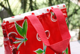 Oilcloth Insulated Lunch Bag - Red Cherry