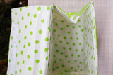 Oilcloth Insulated Lunch Bag - Green Apple