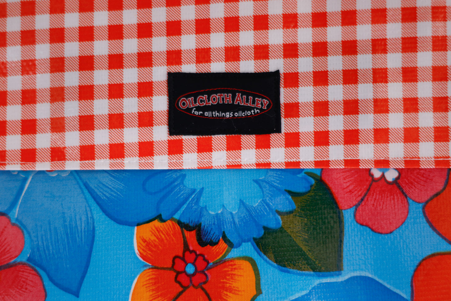 Oilcloth Insulated Lunch Bag - Blue Flora