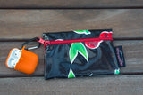 Small Oilcloth Lined Pouch - Black Cherry