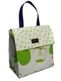 Oilcloth Insulated Lunch Bag - Green Apple