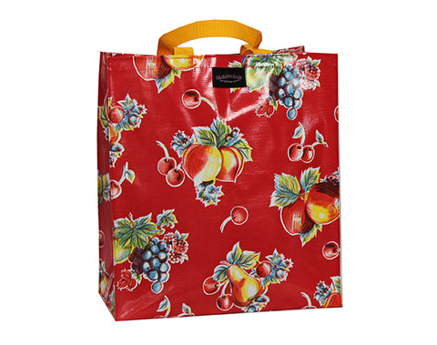 Oilcloth Shopping Bag - Red Apples and Pears