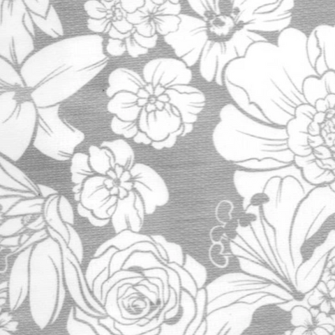 Silver Chantilly Oilcloth Fabric