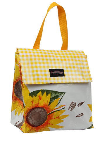 Oilcloth Insulated Lunch Bag - Sunflower