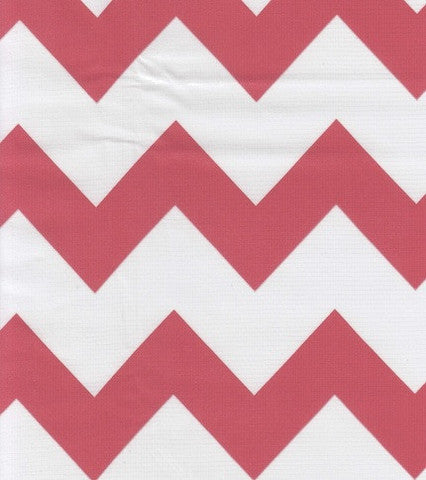 Coral Chevron Oilcloth By The Yard