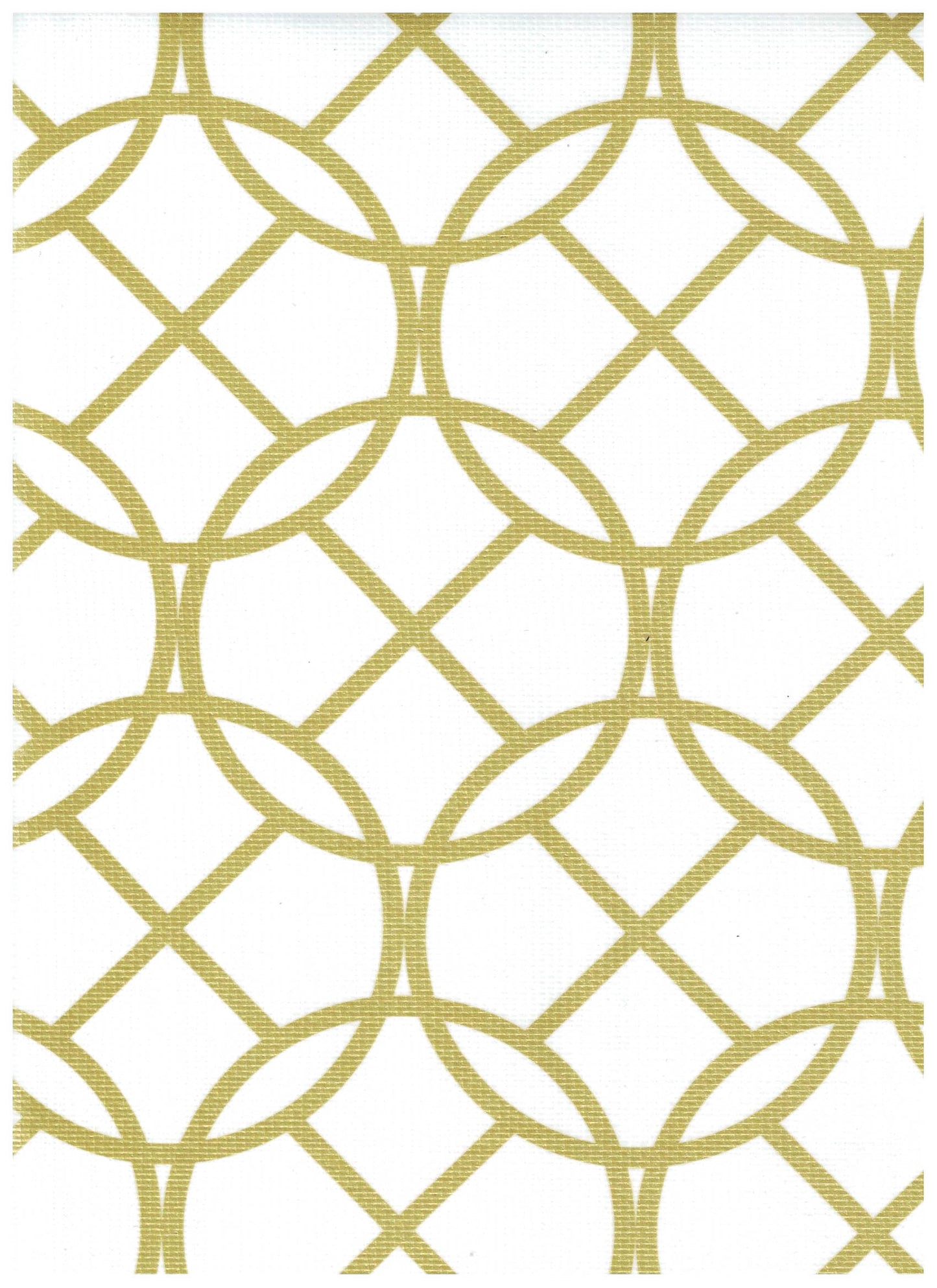 Gold Art Deco Oilcloth Fabric - Limited Stock