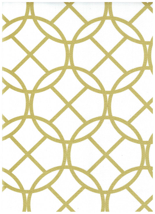 Gold Art Deco Oilcloth Fabric - Limited Stock
