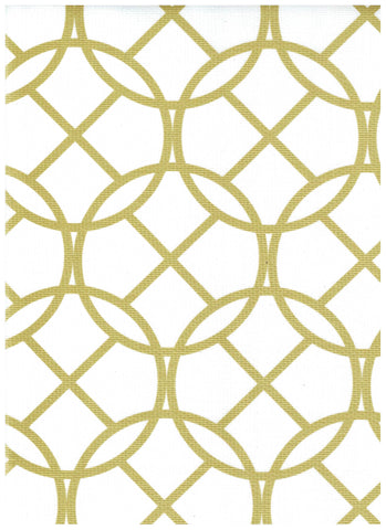 Gold Art Deco Oilcloth Fabric - Limited Stock