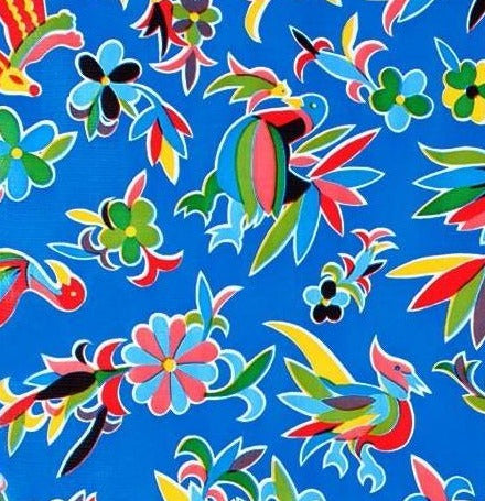 Blue Oaxaca Oilcloth Fabric