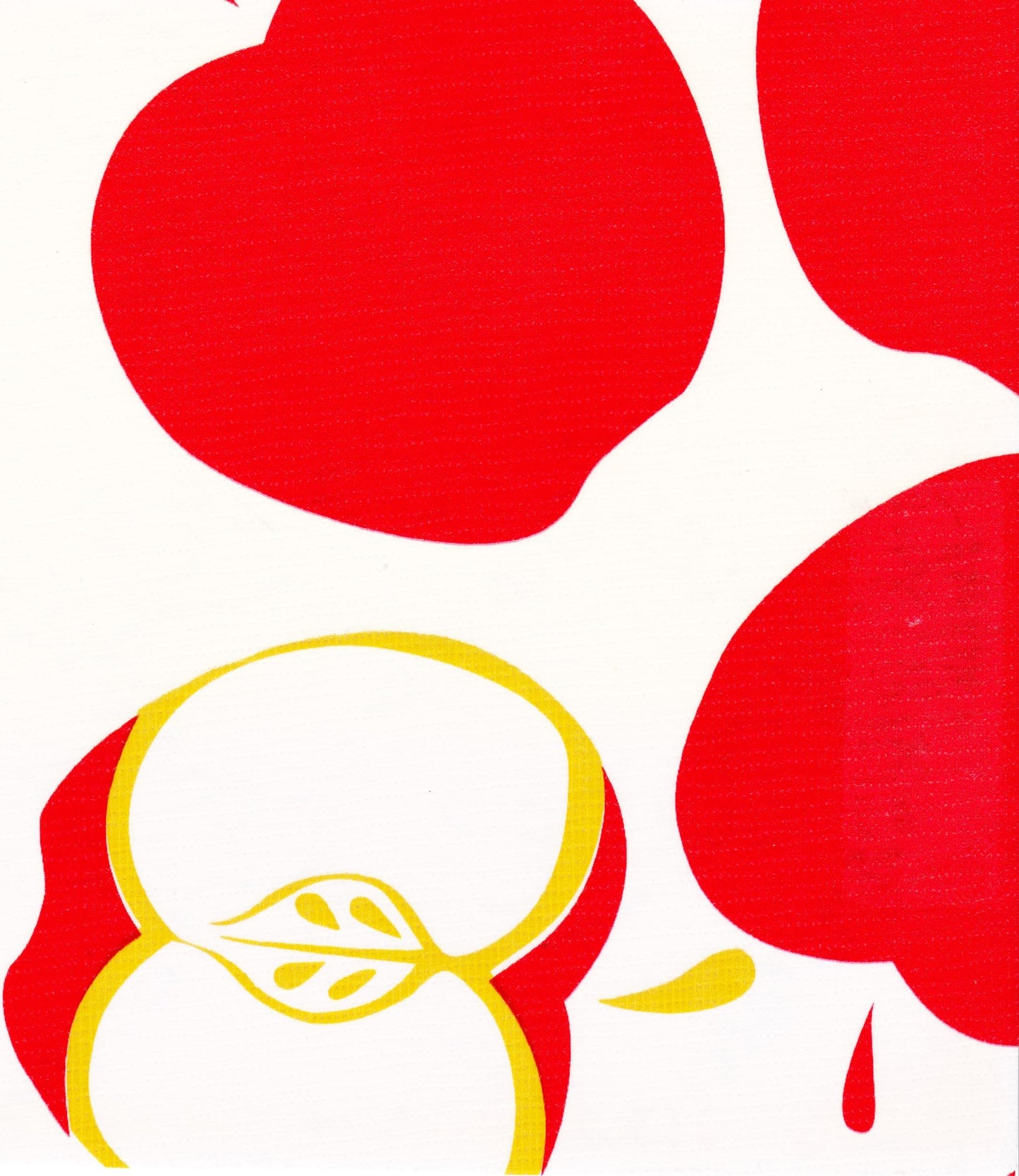 Red Apples Oilcloth Fabric