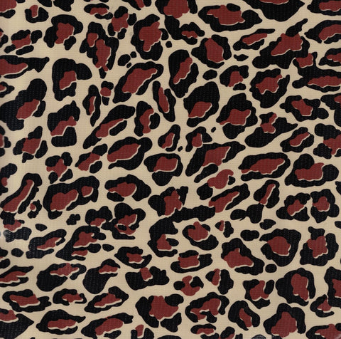 Brown Cheetah Oilcloth Fabric