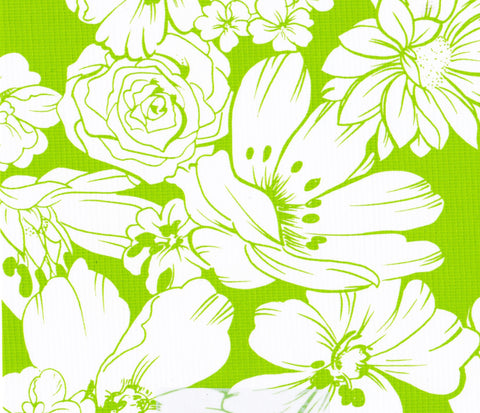 Lime Chantilly Oilcloth Fabric