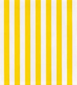 Yellow and White Stripe Oilcloth Fabric