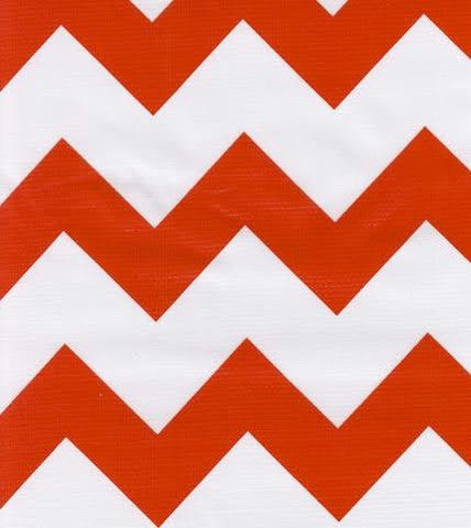 Orange Chevron Oilcloth By The Yard