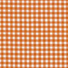 Orange Gingham Oilcloth Fabric