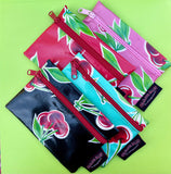 Small Oilcloth Lined Pouch - Cherry Collection