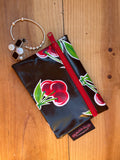 Black Cherry Oilcloth Combination  Set - Mini Cosmetic Bag & Small Pouch