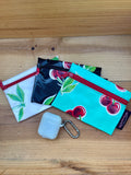 Small Oilcloth Lined Pouch - Cherry Collection