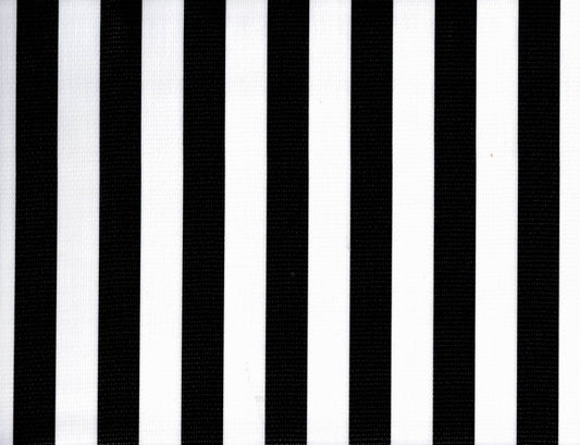 Black Stripe Oilcloth Fabric