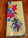 Gold Vintage Christmas Oilcloth Tablecloths