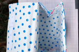 Oilcloth Insulated Lunch Bag - Blue Strawberry