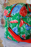 Oilcloth Carryall Bag - Green Poppy