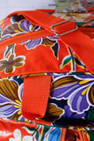 Oilcloth Carryall Bag - Orange Hibiscus