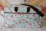 Oilcloth Weekender Bag -  Seafoam Cherry Blossom