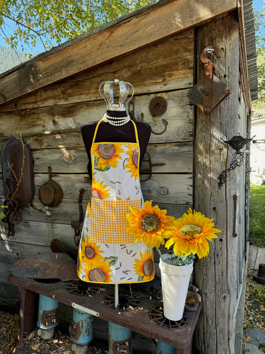 Sunflower Oilcloth Chef Apron