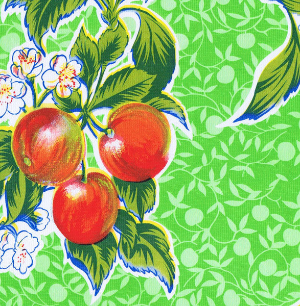 Lime Green Summer Fruit Oilcloth