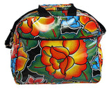 Oilcloth Carryall Bag - Black Royal Roses