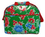 Oilcloth Carryall Bag - Green Poppy