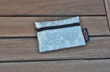 Small Oilcloth Lined Pouch - Silver Toile