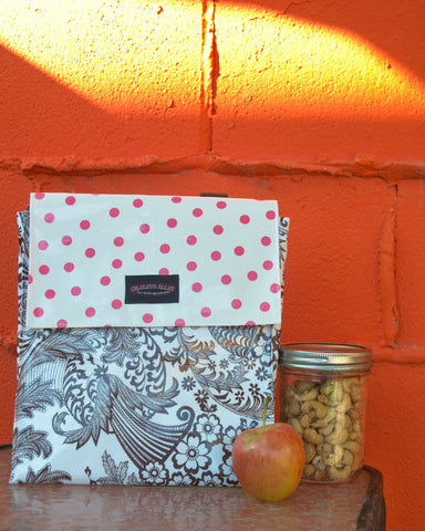 Oilcloth Insulated Lunch Bag - Brown Toile