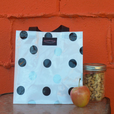 Oilcloth Lunch Tote - Black Confetti