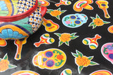 Black Skulls Oilcloth Tablecloths