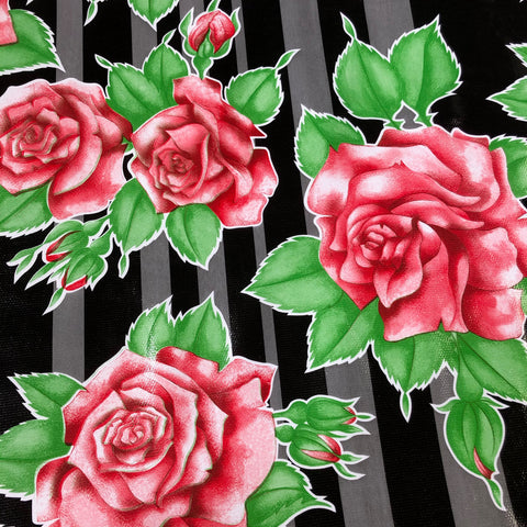 Cottage Rose Oilcloth Fabric
