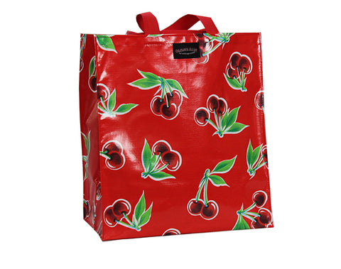 Oilcloth Shopping Bag - Red Cherry