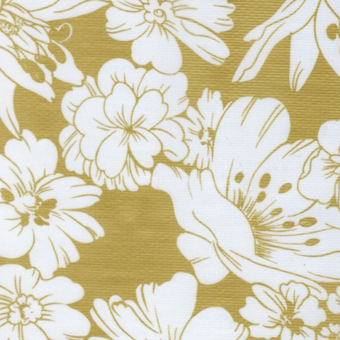 Gold Chantilly Oilcloth Fabric