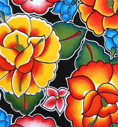 Black Royal Roses Oilcloth Fabric – Oilcloth Alley