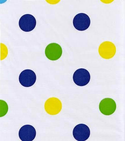 Blue Confetti Oilcloth Fabric