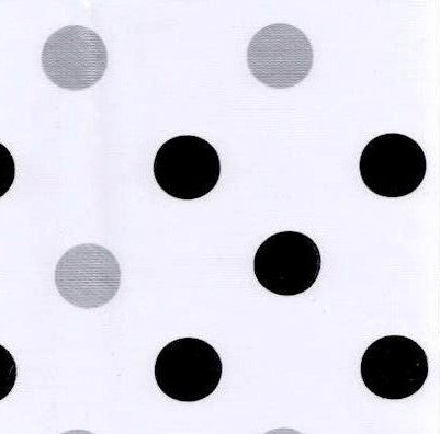Black Confetti Oilcloth Fabric