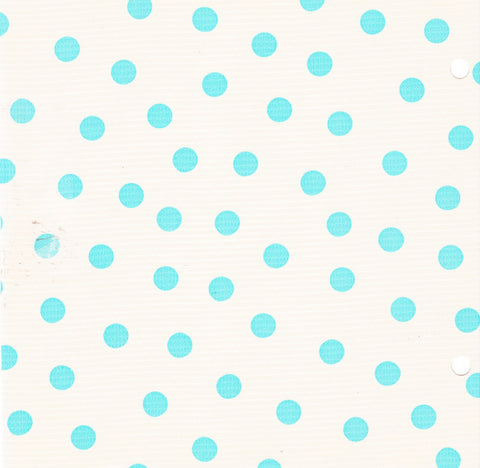 Light Blue Polka Dot Oilcloth Fabric