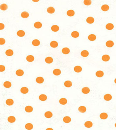 Orange Polka Dot Oilcloth Fabric