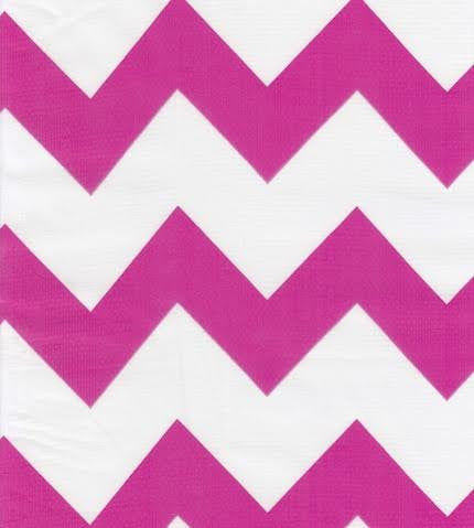 Pink Chevron Oilcloth By The Yard