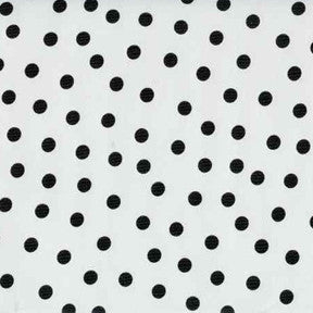 Black Polka Dot Oilcloth Fabric