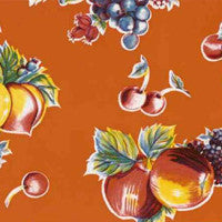 Orange Pears and Apples Oilcloth by the Yard