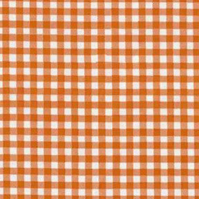 Orange Gingham Oilcloth Fabric