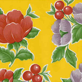 Yellow Poppy Oilcloth Fabric