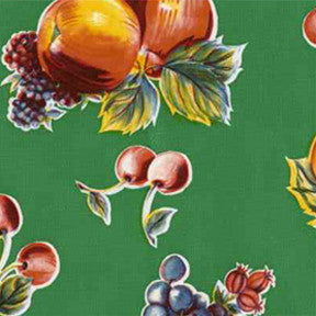 Green Pears and Apples Oilcloth Fabric